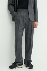 HUGO BOSS nadrág gyapjú keverékből szürke, chino, 50520686 - szürke 52