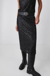 Medicine szoknya fekete, midi, egyenes - fekete XS - answear - 10 990 Ft