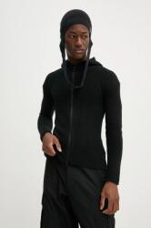 Heliot Emil gyapjú kardigán fekete, könnyű, AW24. W. 07.066. BLK01 - fekete XS