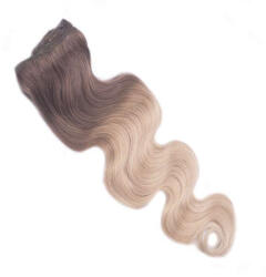 HairExtensionShop Csatos Hullámos Emberi Póthaj Ombre Színben 40cm Body Wave (Szín #OMBRE) (RCBW40OM)