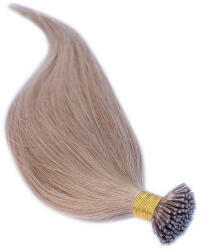 HairExtensionShop Keratinos I-TIP Emberi Póthaj Mikró Gyűrűzéshez Középszőke 60cm (Szín #14) (RIT6014)