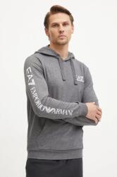 Giorgio Armani pamut melegítőfelső szürke, férfi, nyomott mintás, kapucnis, PJ05Z. 8NPM18 - szürke M