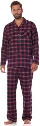 L&L Pijamale bărbați din flanel Ben caro albastru-vișiniu, XXL