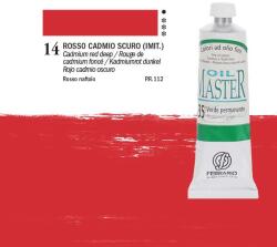 Ferrario Master olajfesték, 60 ml - 14, cadmium red deep