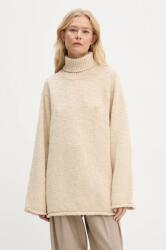 By Malene Birger gyapjú pulóver CHARICE meleg, női, bézs, garbónyakú, Q72457003 - bézs L