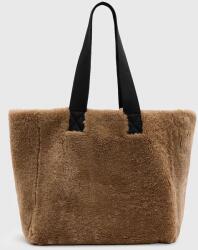 AllSaints kétoldalas bőrtáska IZZY SHEARLING - barna Univerzális méret - answear - 139 990 Ft
