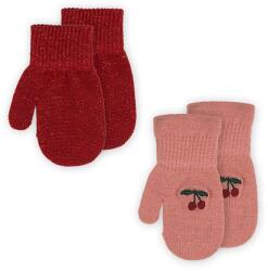 Konges Sløjd gyerek kesztyű gyapjúkeverékből FRILL MITTENS 2 db piros, KS101873 - piros 6-12 hónapos