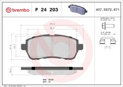 BREMBO set placute frana, frana disc BREMBO P 24 203