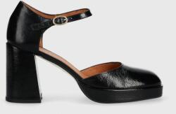 Jonak bőr flip-flop VERO CUIR BRILLANT fekete, magassarkú, 3400144 - fekete Női 39