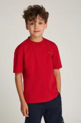 Tommy Hilfiger gyerek pamut póló piros, sima, KB0KB09601 - piros 140