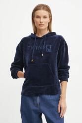 TWINSET felső sötétkék, női, nyomott mintás, kapucnis, 242LL2PAA - sötétkék XS