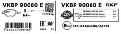 SKF set placute frana, frana disc SKF VKBP90060E (VKBP90060E)