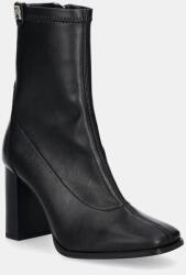Tommy Hilfiger bokacsizma PARTY LEATHER SOCK HEEL BOOTIE fekete, női, magassarkú, FW0FW08250 - fekete Női 41