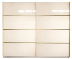 Spectral Mobila Gold Dulap 2500 Crem cu usi MDF Lucios + 2 Comode Garderoba