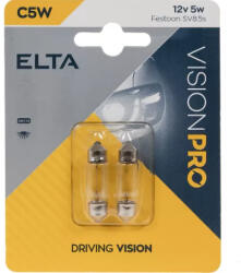 elta Vision Pro 12V C5W jelzőizzó 35mm, 2db/bliszter