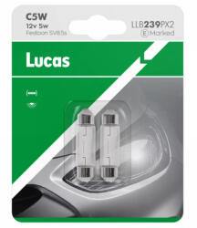 Lucas 12V C5W jelzőizzó, 2db/bliszter