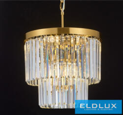 ELDLUX ELDICICLE kristály üveg csillár E14×3 D300x334mm arany (OMD6007-D300) - dreamlighting