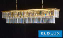 ELDLUX ELDICICLE kristály üveg csillár E14×24 L1800x340x380mm arany (OMD6006-L180)