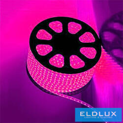 ELDLUX Flexibilis LED szalag AC: 220V 2835-120D-10MM 7.6w/M rózsaszín IP65 (LS08220PK)