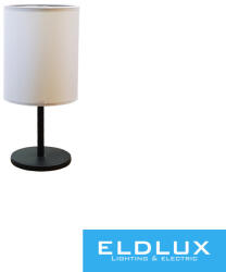 ELDLUX Asztali lámpa fekete kör alap szürke TC egyenes lámpaernyővel E14 (1105BG) - dreamlighting