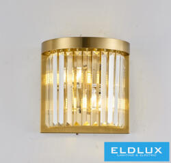 ELDLUX ELDICICLE kristály üveg fali lámpa E14×2 D250X250mm arany (OMW6007-D250) - dreamlighting