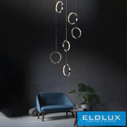 ELDLUX RINGS kristályüveg függeszték króm 57W 4000K (H99020-6-3) - dreamlighting