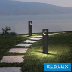 ELDLUX kerti lámpa LED 12w 600lm 6500k IP65 170×70×500mm fekete (ES60-NN)