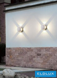 ELDLUX fali lámpa LED 10w 1200lm 4000k IP65 ∅105×75mm fehér (ES58-BN)
