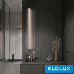 ELDLUX fali lámpa 12w 720lm CCT 410×53mm fehér IP40 (F10)