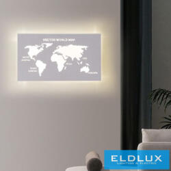 UNIVERSO térkép fali lámpa LED 13w 1040lm CCT IP20 285x160mm fehér (AQ18-3C) - dreamlighting