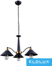 ELDLUX BELLA csillár 3×E27 fekete (25210A-3) - dreamlighting