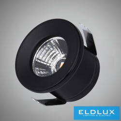 ELDLUX mini spot lámpatest 1w 3000k 90lm 30° IP20 ∅31×22mm fekete (P-31-NC)