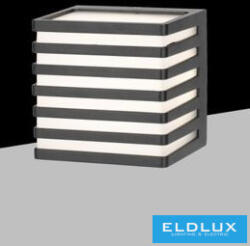 ELDLUX kürtéri fali lámpa 10w 1000lm 6000k IP54 fekete 110x100x110mm 3év (B110-NF) - dreamlighting
