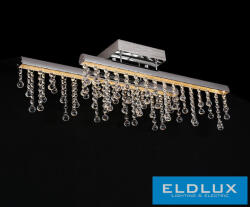 ELDLUX GLOSSY kristályüveg mennyezeti lámpa króm 16W 4000K (C99084-2C) - dreamlighting