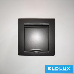 ELDLUX ELDGROUND 2P+F konnektor gyerekvédelemmel csapfedéllel fekete csavaros IP44 (ELD302409)