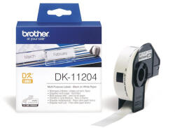Brother DK-11204 elővágott öntapadós címke 400db/tekercs 17mm x 54mm White (DK11204) - haztartasibolt