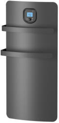 Somogyi Elektronic Törölközőszárító, 1200 W, IP24 védettség, beépített ventilátor, gyerekzár, antracit szürke (RSS Anuri DY 1200 AN) (E221124)