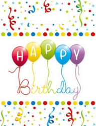 Procos Happy Birthday Streamers Ajándéktasak 6 db-os PNN81846