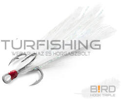 Delphin B! RD Hook TRIPLE / 3db fehér tollak #10 (101003090) - turfishing