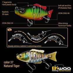 Biwaa SWIMBAIT SEVEN S4" 10cm 17gr 37 Natural Tiger (B001548) - turfishing