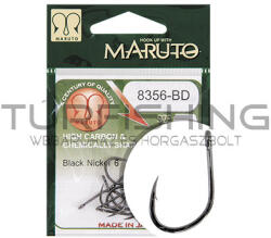 Maruto Horog 8356-bd Carp Hooks Barbed Forged Straight Eye Hc Black Nickel 12 (43205012)