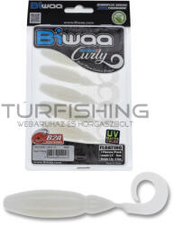 Biwaa TAILGUNR CURLY 3.5" 9cm 008 Pearl White (B002088) - turfishing