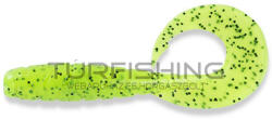 Fishup Fishup_mighty Grub 4.5" (4pcs. ), #055 - Chartreuse/black (fhl54116)