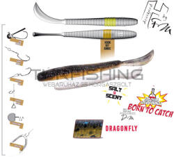 Herakles LEFTAIL WORM 3.4" 8.6cm Dragonfly (ARHKLWS67) - turfishing