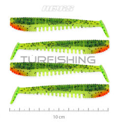 NEVIS Impulse Shad 10cm 4db/cs Zöld-Narancs Flitter (9721-146)