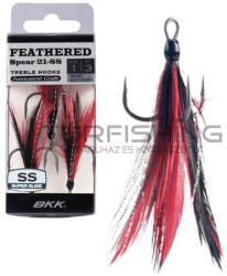BKK Bkk_feathered Spear-21 Ss 8# 3db/csomag Red-black (bket6162) - turfishing