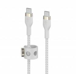 Belkin Cablu de date Belkin CAB011bt3MWH, BOOST CHARGE PRO, Flex, USB-C - USB-C, 2.0, 3 m (Alb) (CAB011BT3MWH)