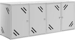 UNIPRODO Mülltonnenbox - 4 x 240 l - Luftschlitze (UNI_WBC_16)