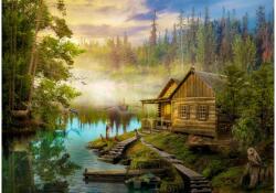 Enjoy 1602 - A Log Cabin on the River - 1000 db-os puzzle (1602)