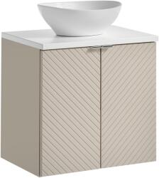 Comad Set dulap Comad Viva Cashmere VIVA CASHMERE 82-60-2D, blat Comad Nova White NOVA WHITE 89-60, UN-LOLA-GW (SETVICBWHITE60CMDUNLOLAGW)